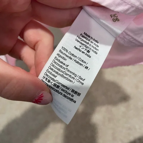 JCrew Pink Long Sleeve with Crochet Detail - Picture 6 of 8